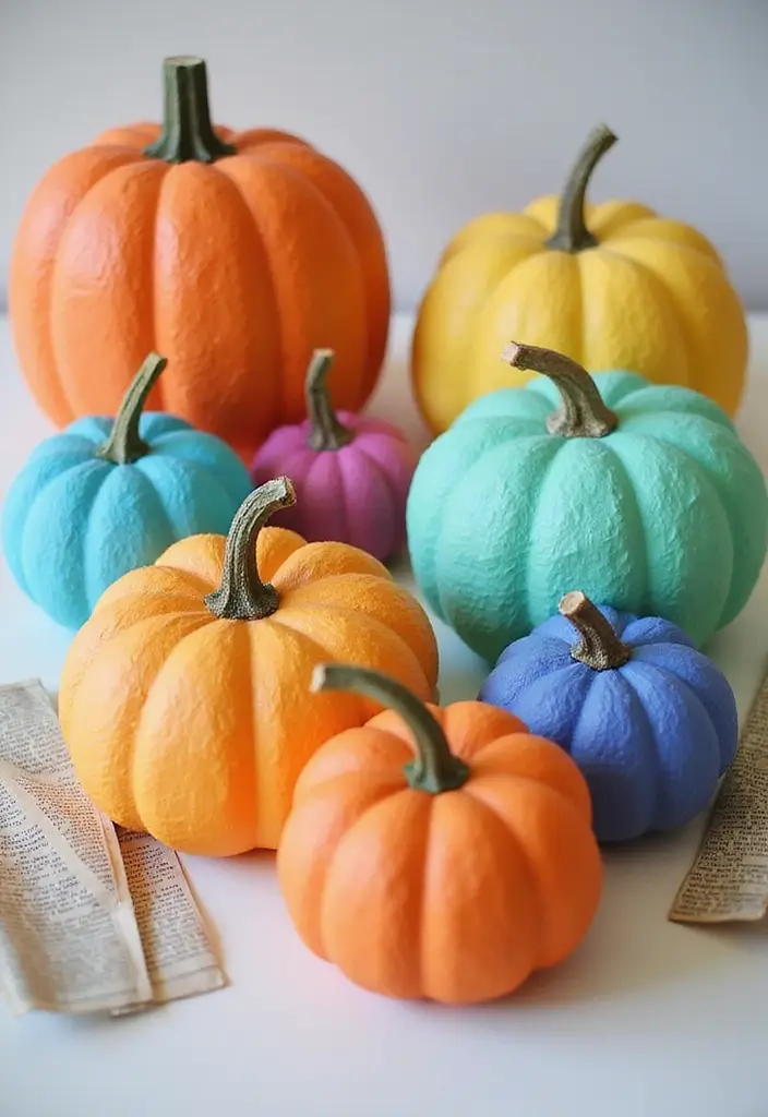 20 Creative DIY Halloween Decor Projects You Can Make for Under $20! - 17. DIY Paper Mache Pumpkins