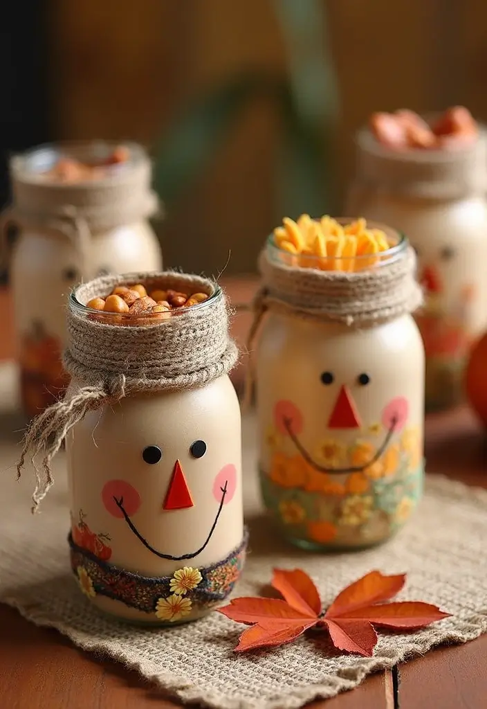 20 Creative DIY Halloween Decor Projects You Can Make for Under $20! - 9. Scarecrow Jars