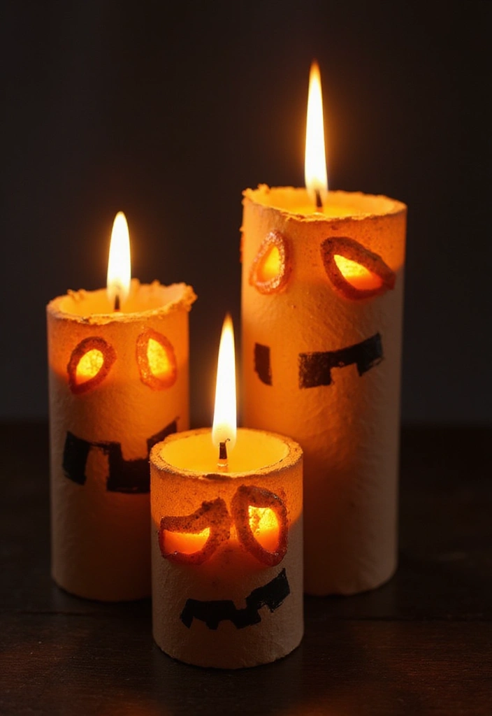 20 Creative DIY Halloween Decor Projects You Can Make for Under $20! - 6. Creepy Candle Holders