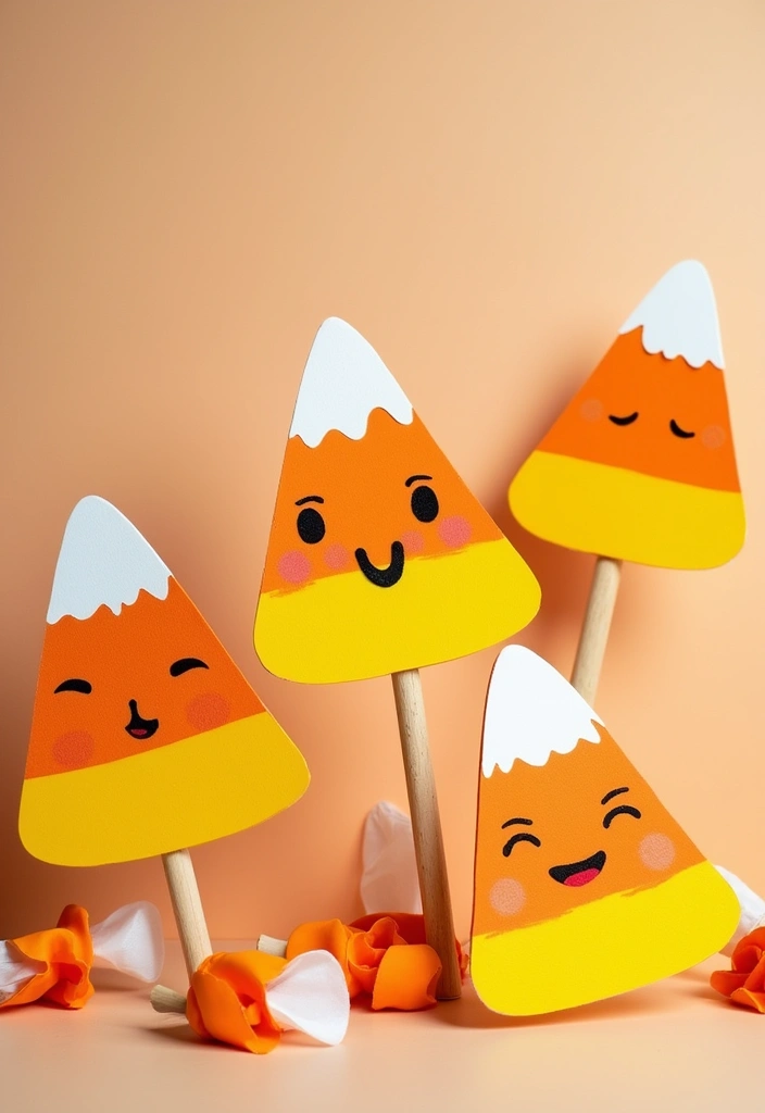 20 Creative DIY Halloween Decor Projects You Can Make for Under $20! - 19. DIY Candy Corn Decor