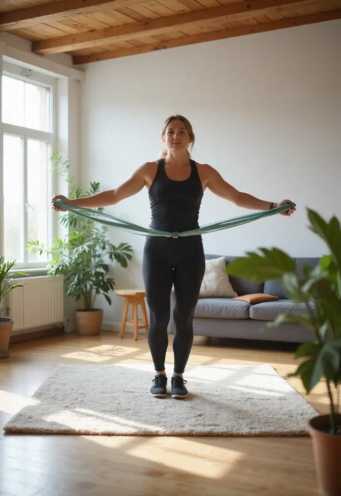 15 Home Workouts That Will Get You Fit Without Leaving the House (You’ll Love #10!) - 13. Resistance Bands: A Portable Workout Option