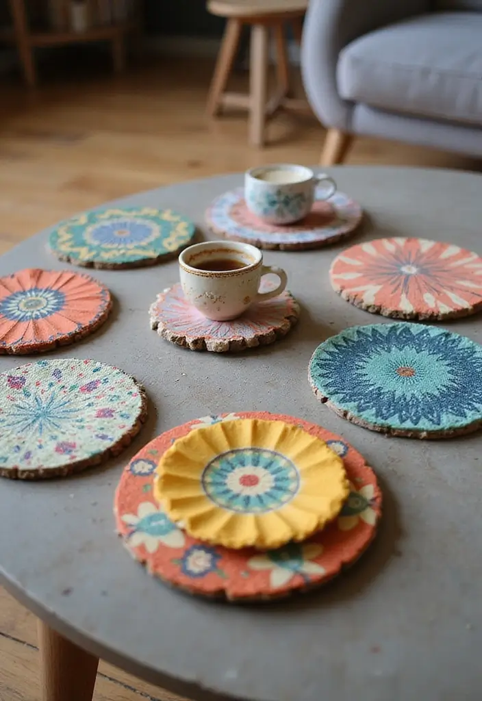 16 Easy Paper Crafts That Will Blow Your Mind (And Impress Your Friends!) - 13. Paper Coasters for Home Decor