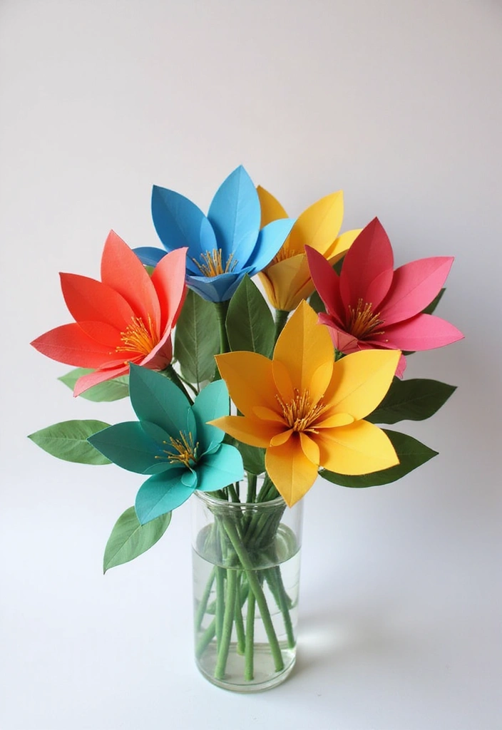 16 Easy Paper Crafts That Will Blow Your Mind (And Impress Your Friends!) - 1. Whimsical Paper Flowers