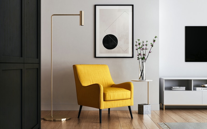 Freshly rearranged living room with natural light
