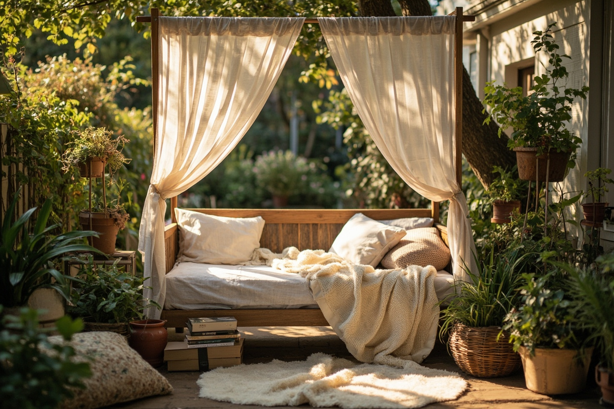 Backyard reading corner