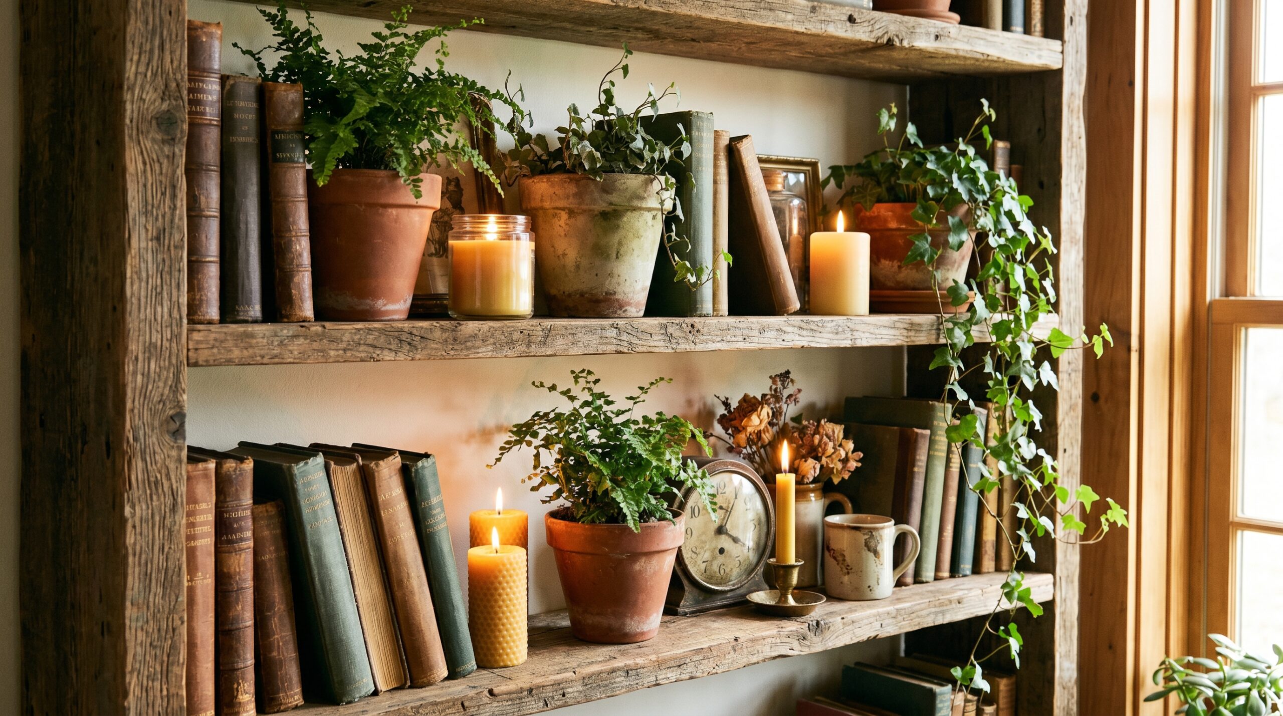 Layered Floating Shelves with Character