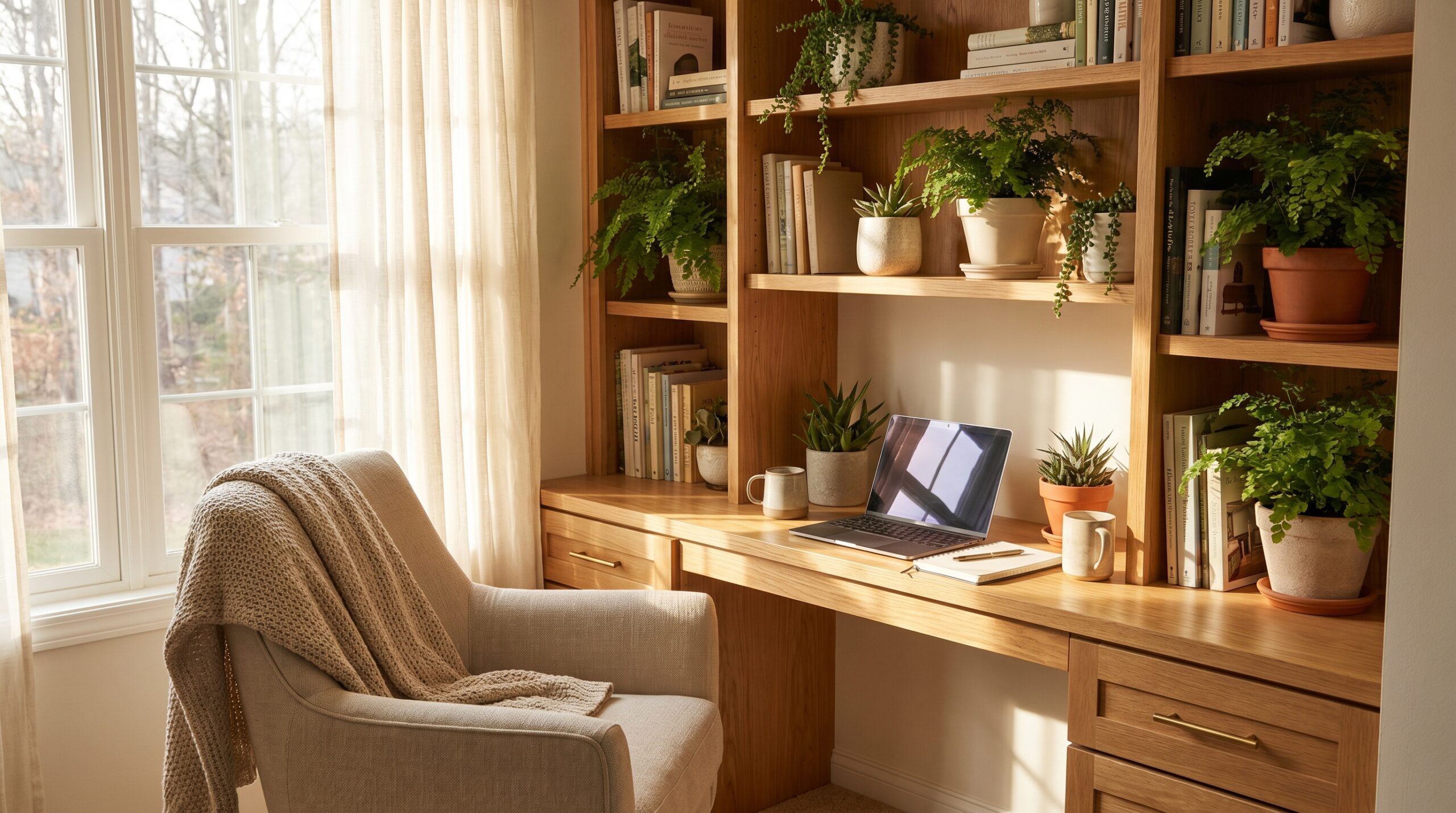A Compact Home Office Nook That Inspires