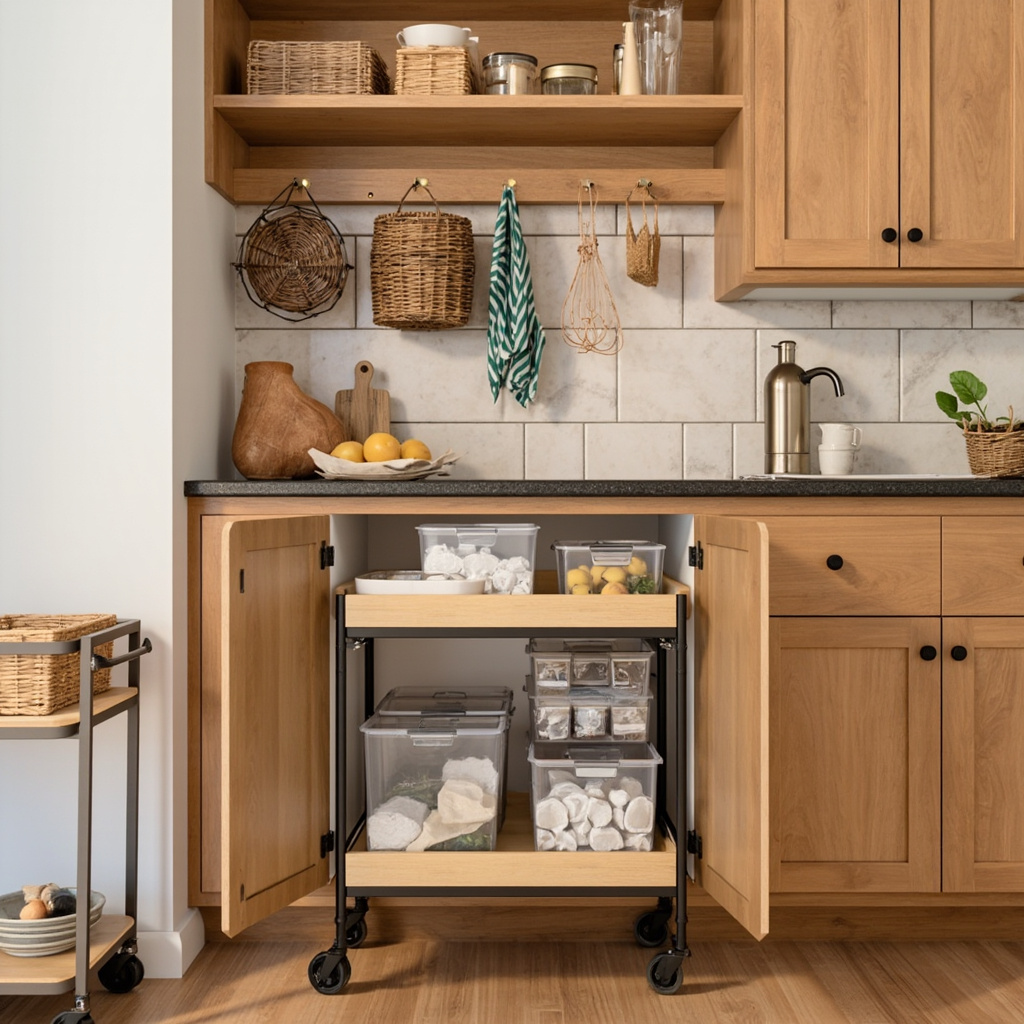 Spinning spice rack kitchen counter