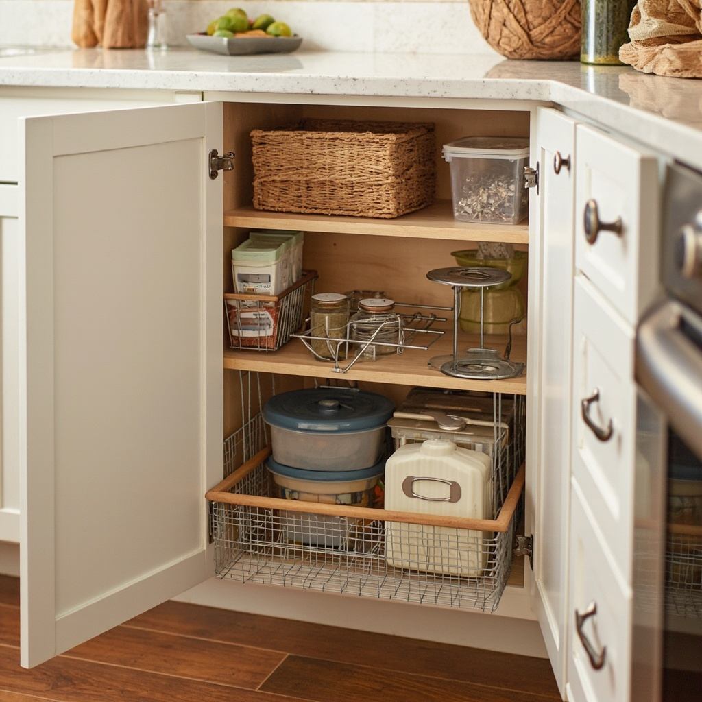 Cabinet door organizer