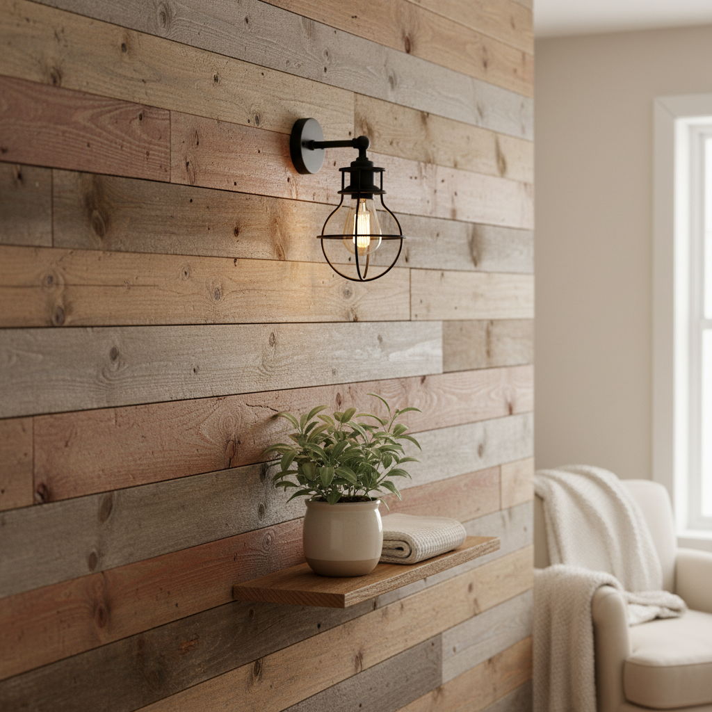 15 Stunning DIY Accent Wall Ideas That Cost Under $100 (Wait Until You See #6!) Reclaimed Wood Plank Wall — Rustic and Free (If You Know Where to Look) — diy accent wall ideas inspiration