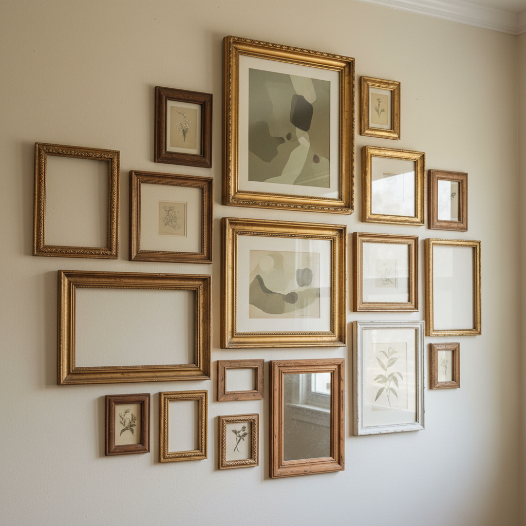 15 Stunning DIY Accent Wall Ideas That Cost Under $100 (Wait Until You See #6!) Thrifted Frame Gallery Wall — Collected, Not Decorated — diy accent wall ideas inspiration