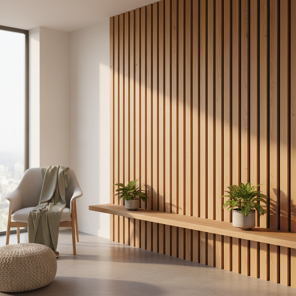 15 Stunning DIY Accent Wall Ideas That Cost Under $100 (Wait Until You See #6!) 3D Wood Strip Slats — Scandi-Modern at $2 per Strip — diy accent wall ideas inspiration