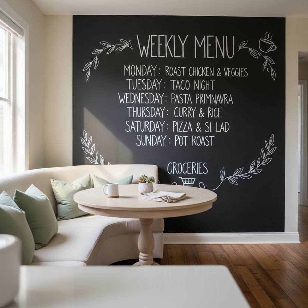 15 Stunning DIY Accent Wall Ideas That Cost Under $100 (Wait Until You See #6!) Chalkboard Accent Wall — Functional and Forever Changeable — diy accent wall ideas inspiration